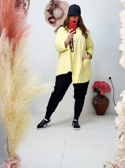 Chaqueta punto milano amarilla