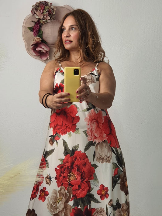 Vestido largo floral