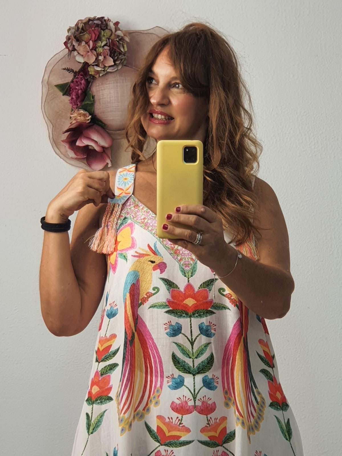 Vestido estampado tropical