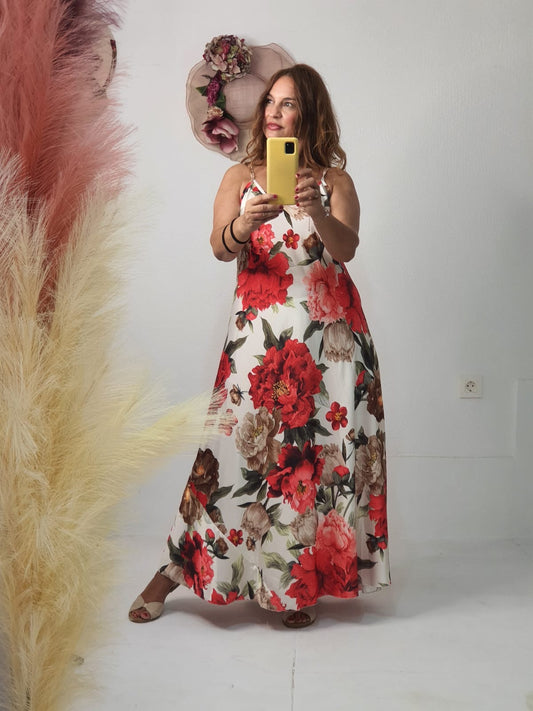 Vestido largo floral